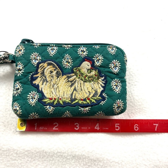 Vera BradleyGreen Paisley Embroider Rooster Inner Lined Penguin Wristlet Wallet - Picture 13 of 14